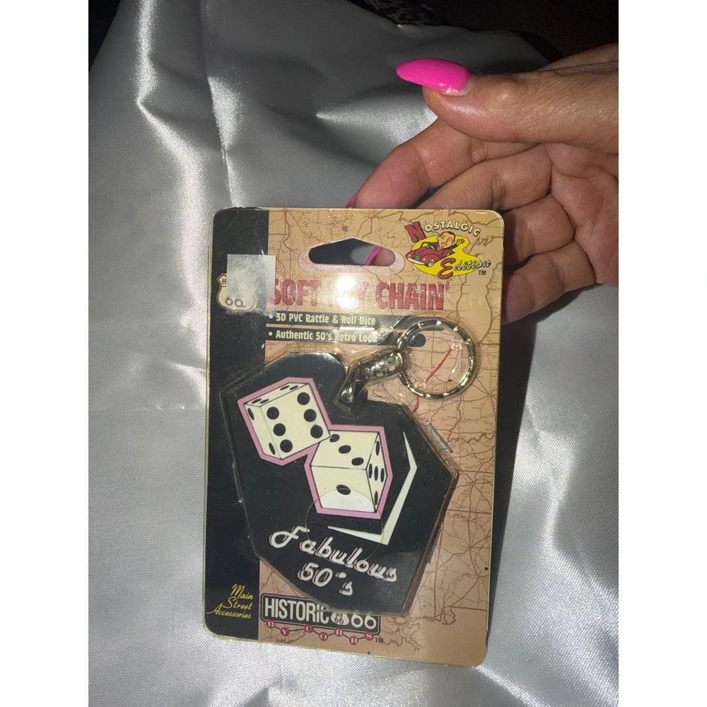 Historic Route 66 Fabulous 50s Dice Keychain Nostalgic Edition 35535 NEW